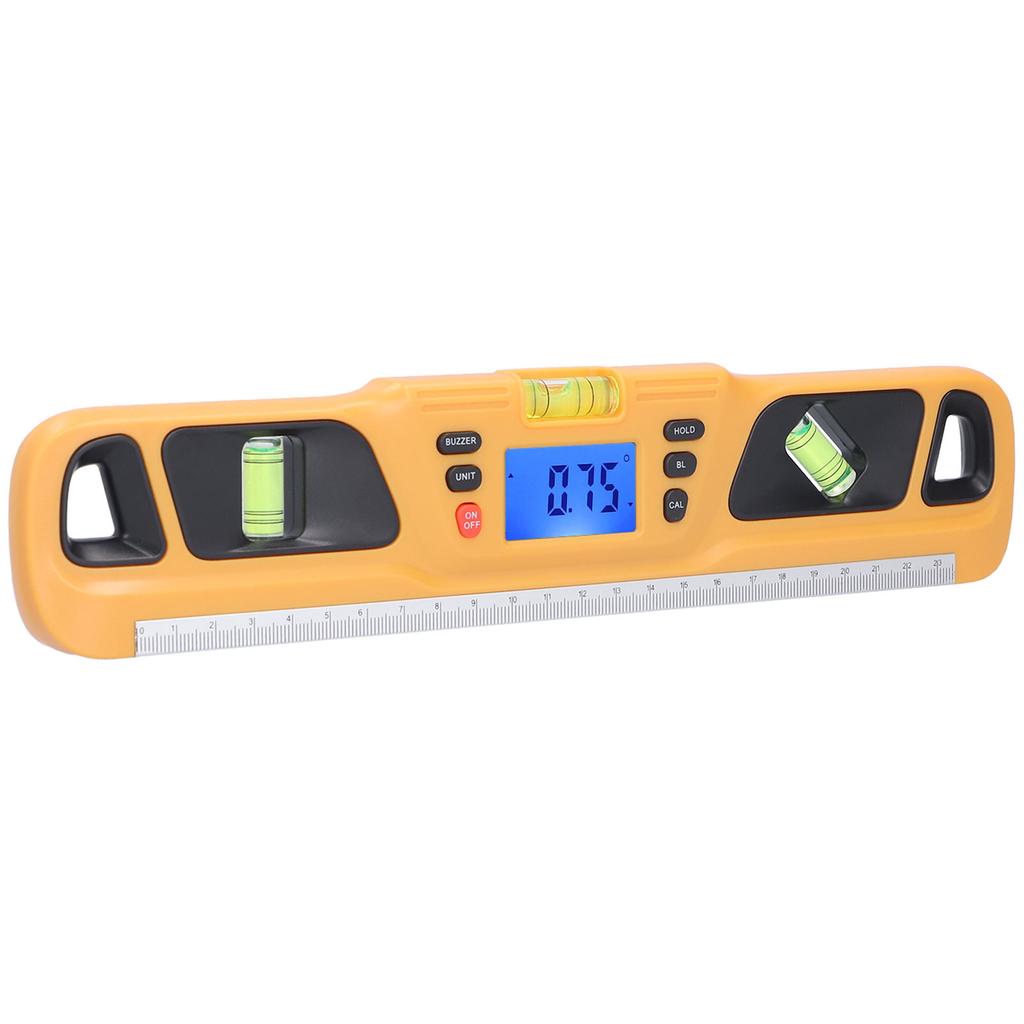 High Accuracy Magnetic Spirit Level Levelling Instrument Mini Digital Protractor for Home Decoration Garden WorkOrange