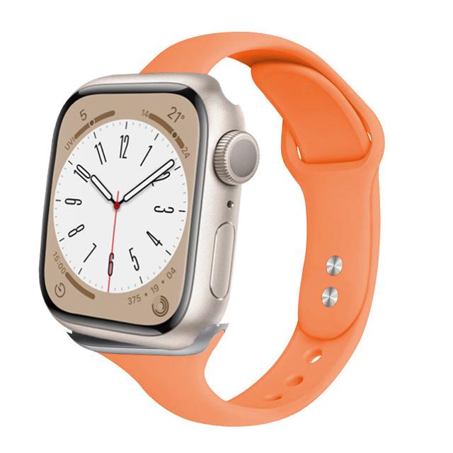 Slim strap for Apple watch ultra 2 3 band 49mm 46mm 44mm 41mm 45mm correa Silicone bracelet iWatch series 11 8 7 3 9 10 SE 40mm