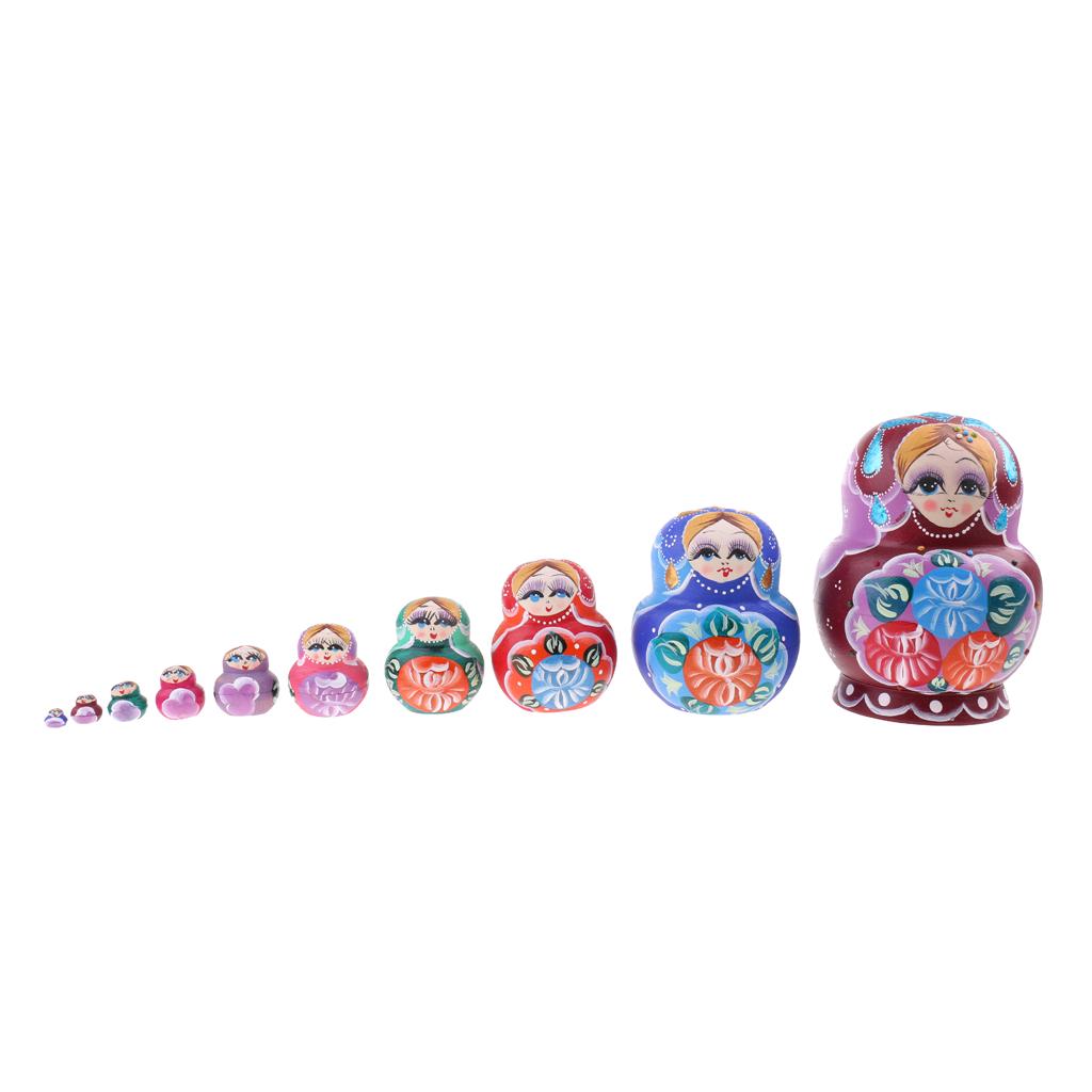 5 Pieces Skeleton Printed Babushka Russian Nesting Dolls Matryoshka Toys