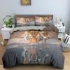 Tiger Wild Theme 3D Duvet Cover Bedding Set Comforter Linen Pillowcases Home Decor Single Double Twin King Queen