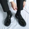 Fashion Luxury Brand Men's Thick Bottom Shoes British Style Leather Business New Casual Lace-up Dress Wedding Party Formal Oxfords Shoes