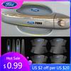 Car Sticker Ford 8Pcs Car Anti-scratch Protective Film Door Handle Bowl Logo Sticker for Ford Mustang Focus Fiesta MK7 C-max Gal