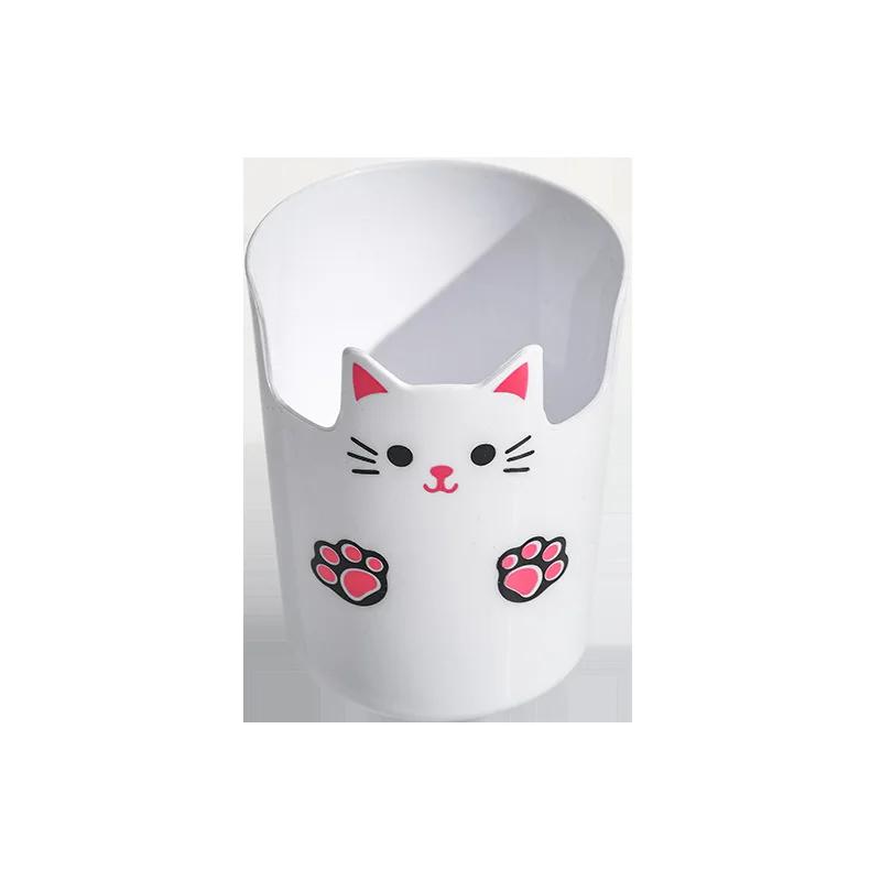 1 Piece Cute Cartoon Pencil Organizer for Kids Lovely Anime Cat Makeup Brush Holder Kawaii Kitten Stationery Holder Student