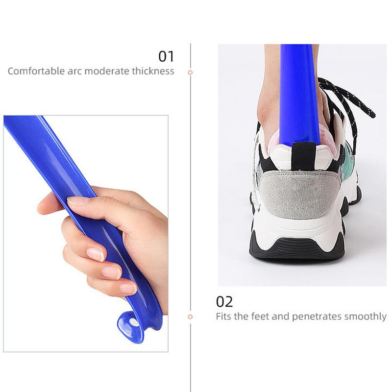 16.7 inches Long Shoehorn ABS Lazy Shoe Helper Long Handle Shoes Lifter Pull Shoehorn Slip Handle Long Shoehorn