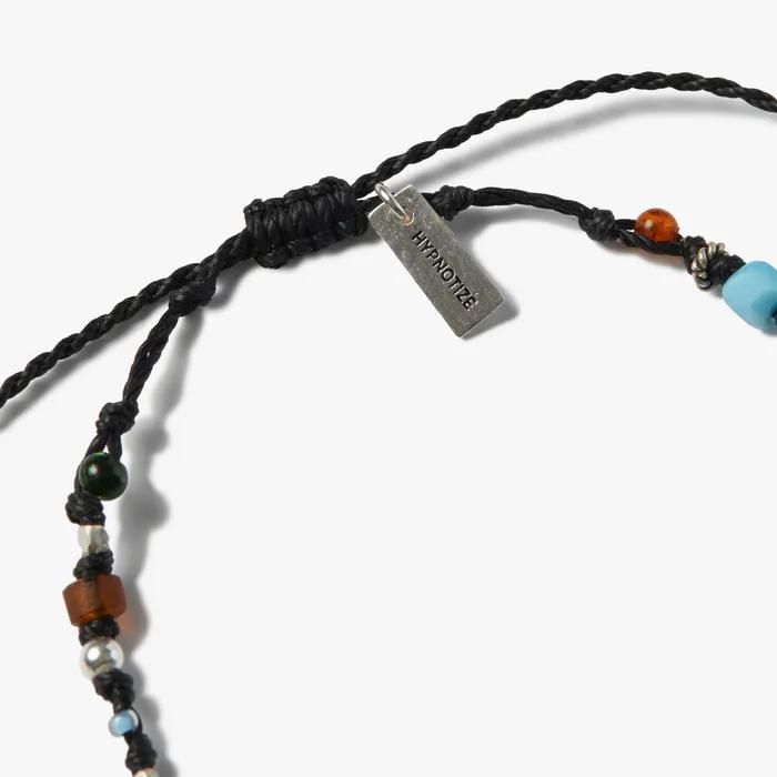 MIXED BEADS MACRAME BRACELET_BLACK