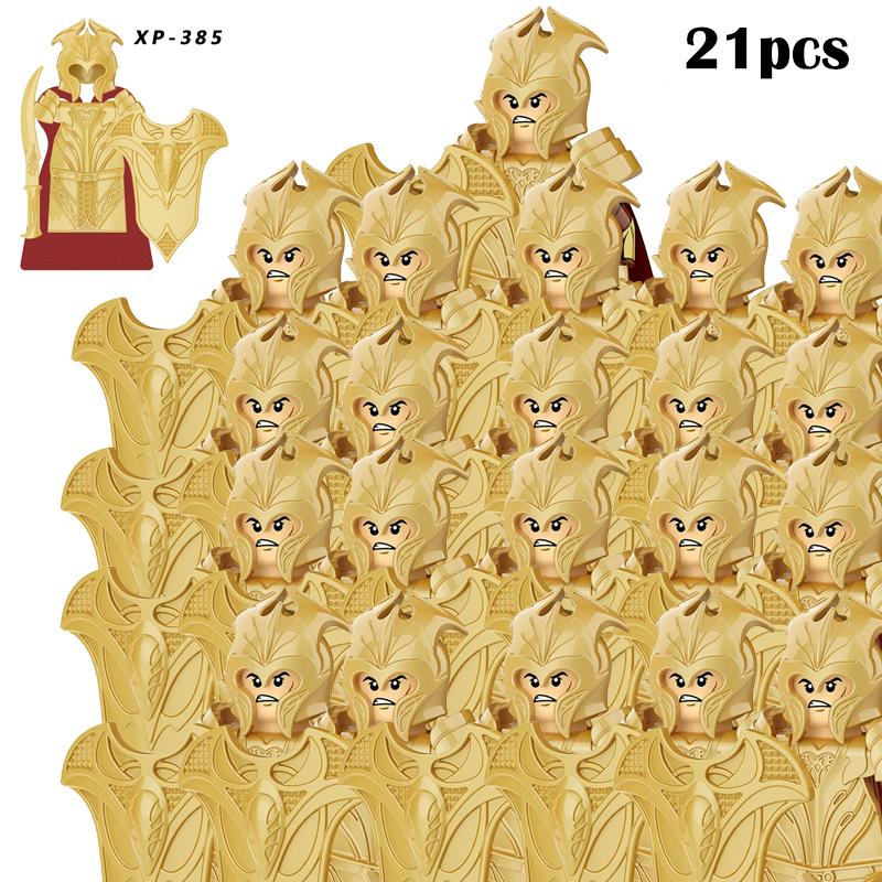 New 8pcs/lot MOC Uruk-hai Orc Army Group Orcus Figures Model Building Blocks LOTR Bricks Medieval Toys for Children gifts