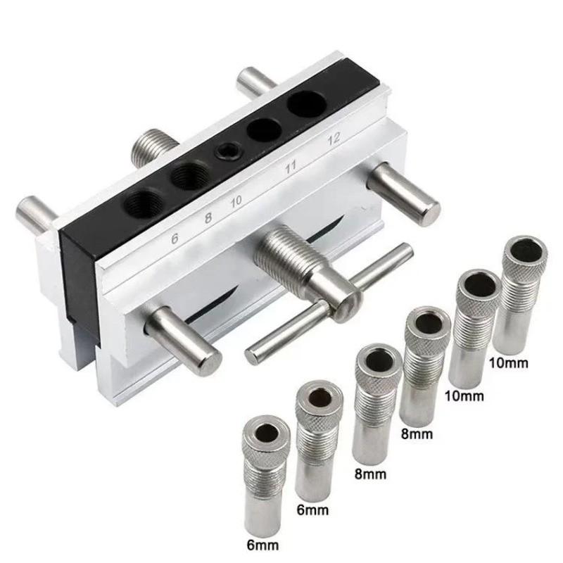 Vertical Center Puncher Pocket Hole Jig Drill Guide Woodworking Tools Central Positioning Automation Doweling Hole Jig