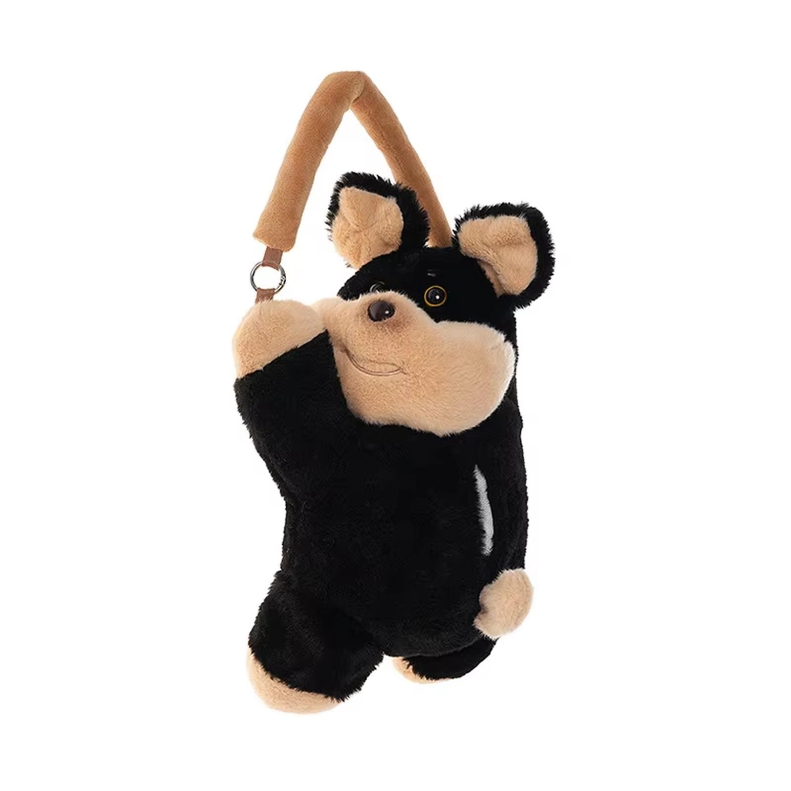 

Car tissue box bee dog car tissue box creative plush car hanging cardboard box cute cartoon car tissue bag One Size