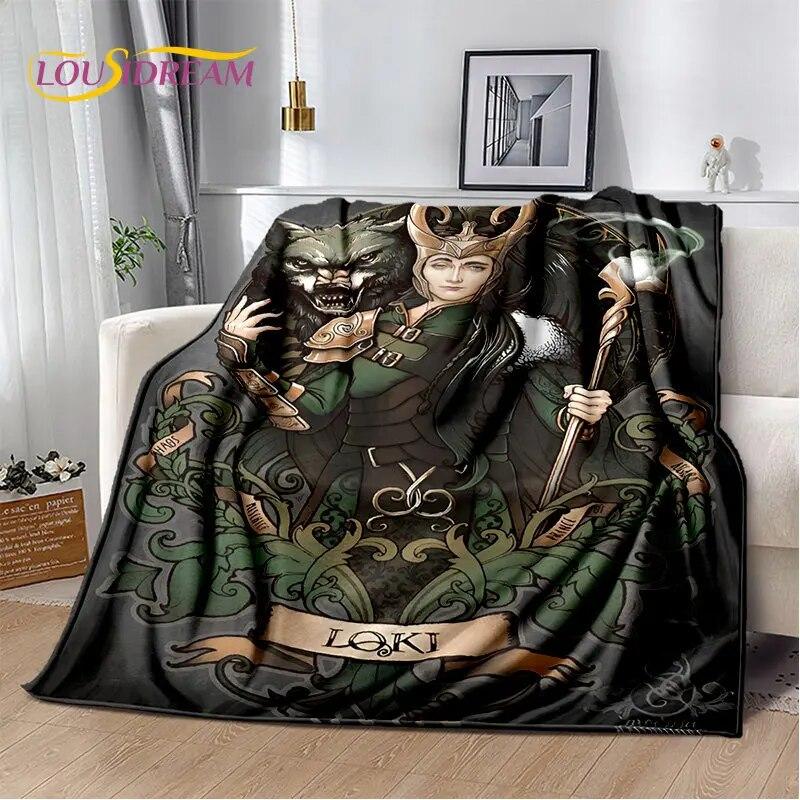 

Викинг Скандинавская мифология Один Викинги плюшевое одеяло, фланелевое одеяло, одеяло для гостиной, спальни, кровати, дивана, офиса, чехол 30x40inch