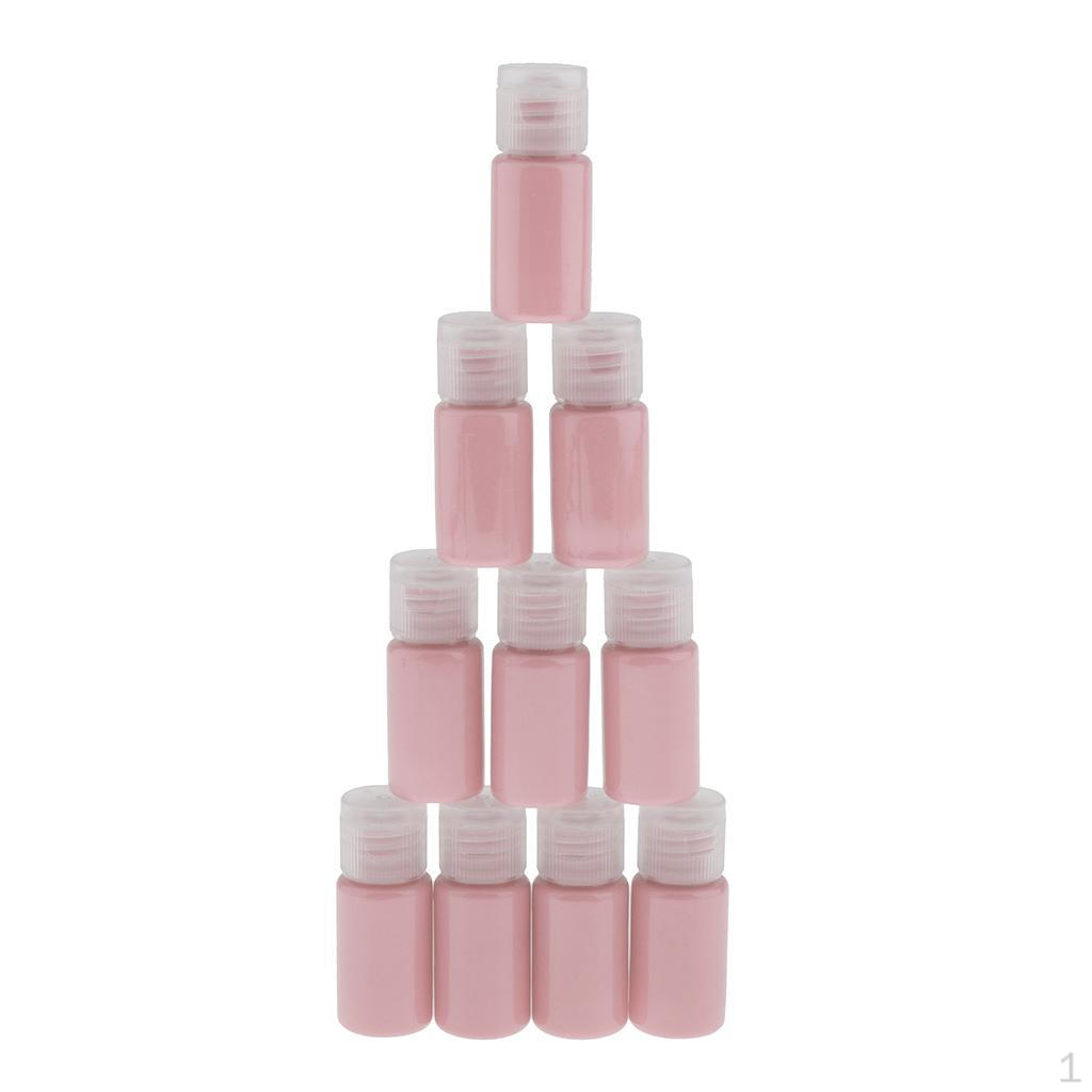10 Count Reusable Makeup Toner Remover Liquid Empty Containers, 10ml Shampoo Shower Gel Refillable