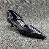 Fashion Pointed Toe Women Mid Heels Shoes Designer Shallow Elegant Heeled Sandals 2025 Trend Pumps Party Shoes Dress Mujer Zapatillas