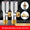 Universal Triangle Valve for Cold/Hot Water: All-Copper Thickened Angle Valve for Toilet or Heater - 4 Fen Switch