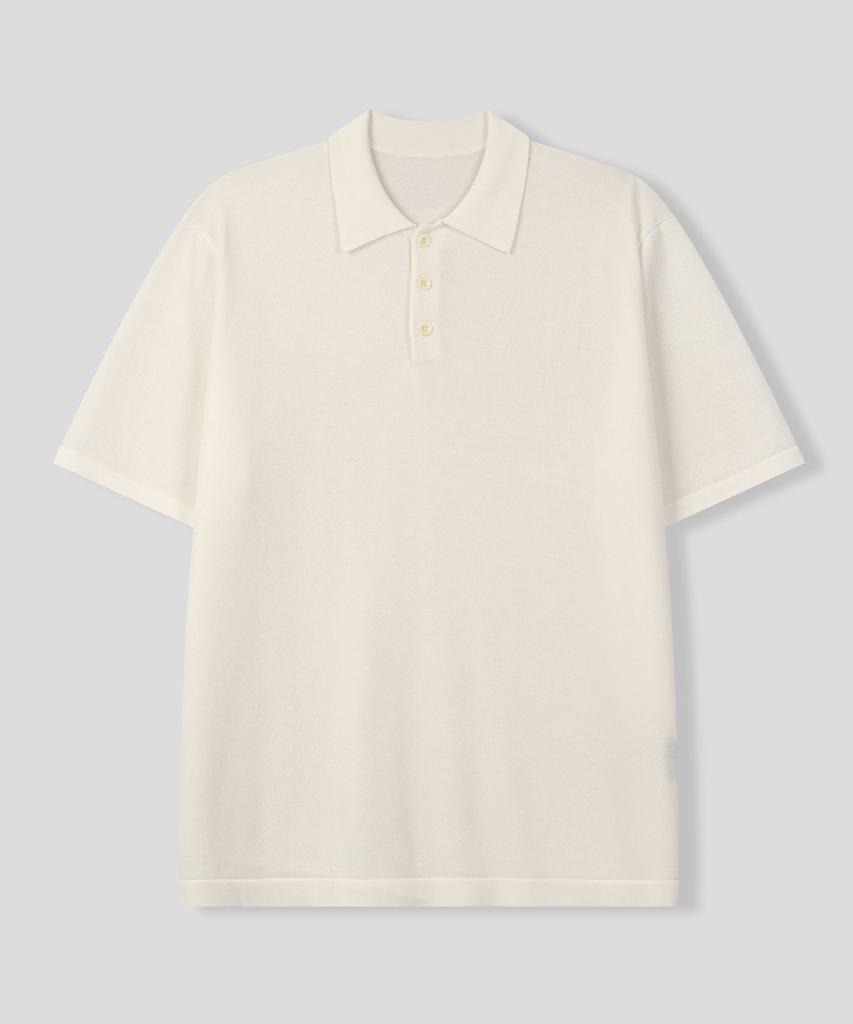 BLACK MOMENT Rayon Blended Knit Polo Shirt [Mocha Brown]