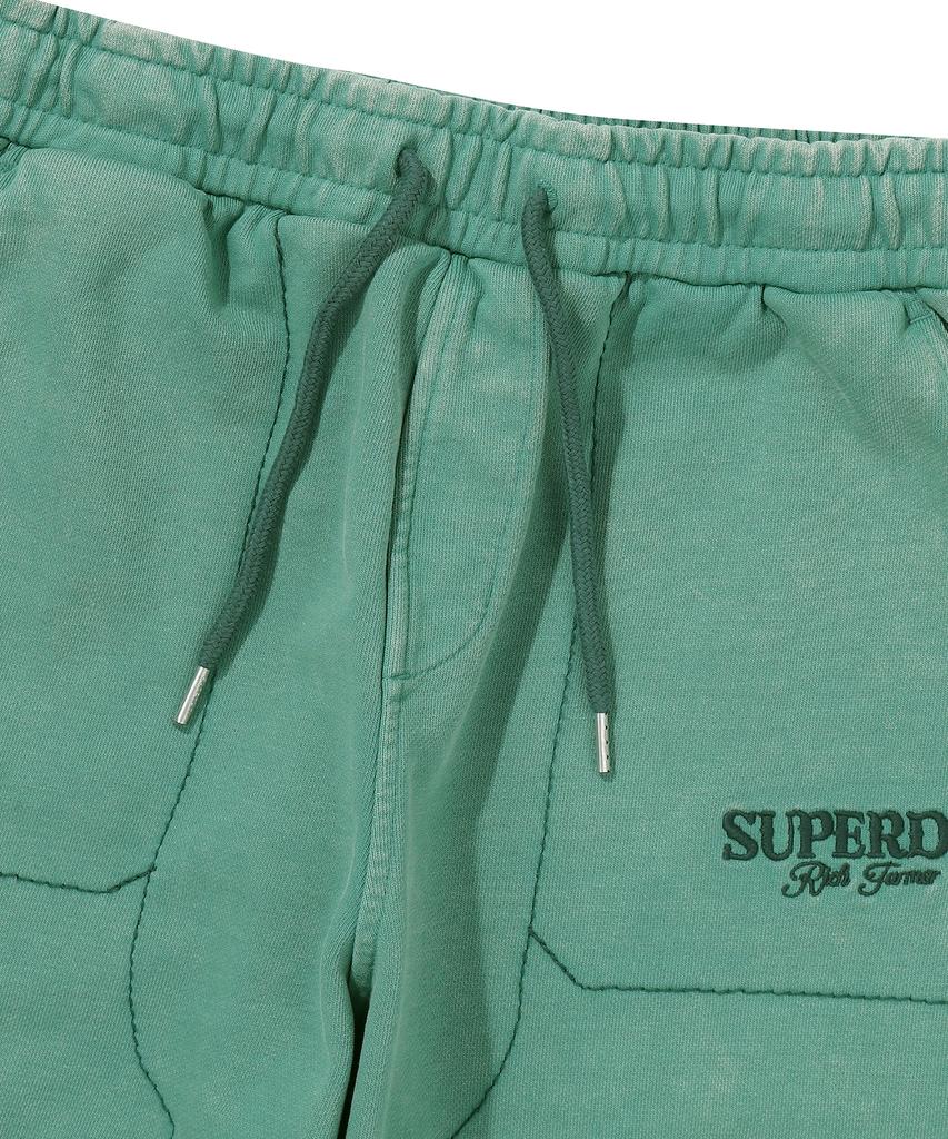 Syupeodeulai Vintage Washed Wide Sweatpants Green