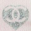 Pristine CHANEL Knit cap COCO Mark Heart Rhinestone pink cashmere Women Used