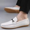 Men's Loafers Slip On Leather Shoes Casual Shoes Moccasins Non-Slip Business Driving Sneakers