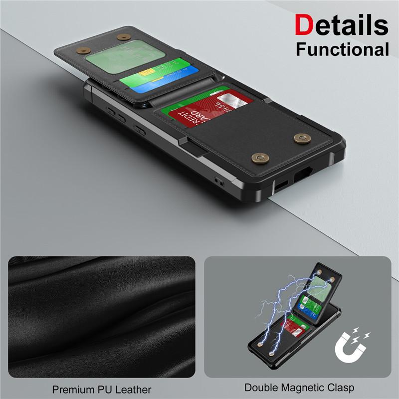 Suitable for Samsung A05S Upper and Lower Flip Card Case Mobile Phone Case A56 Card Anti Fall Wallet Protection Case