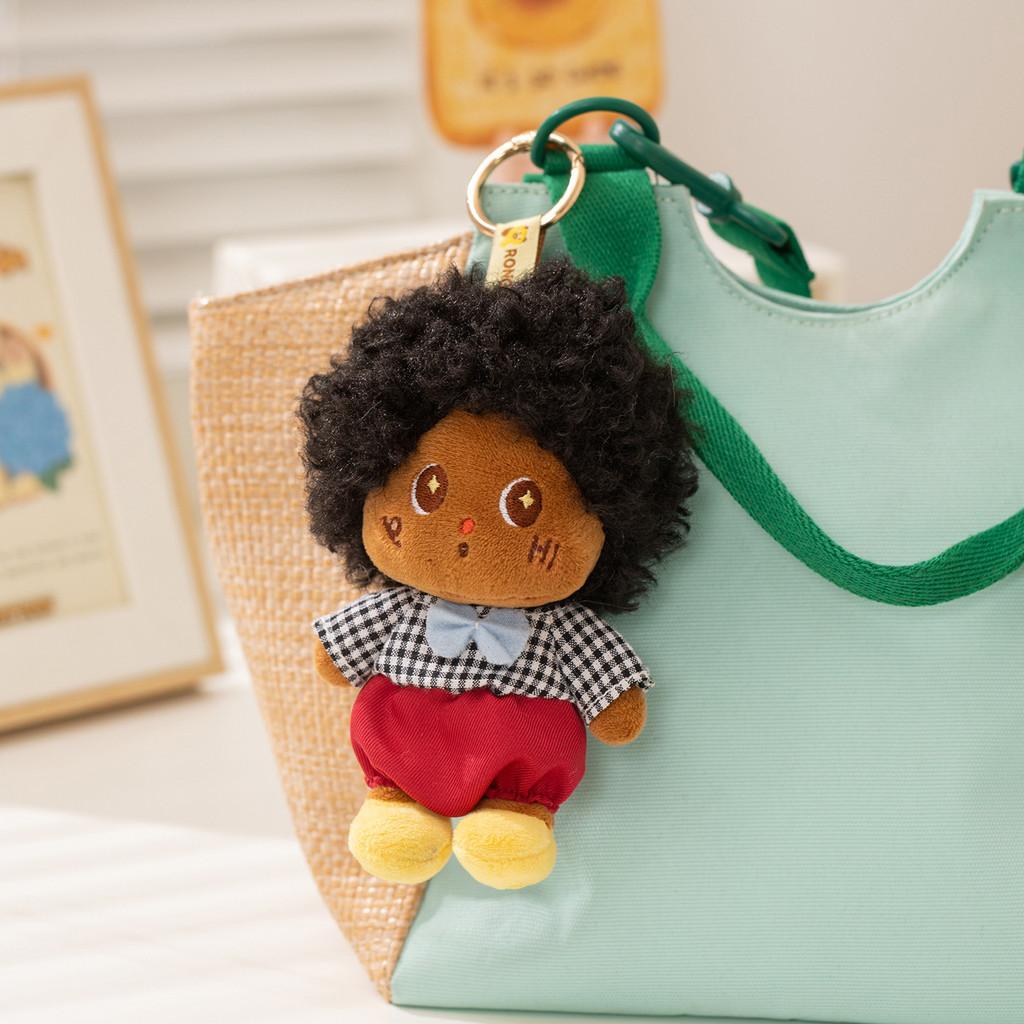 Plush Star Character Keychain With Polyester Fiber For Gift And Bag Decor