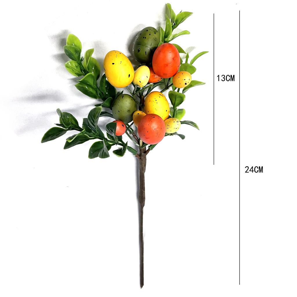 Easter Egg Tree Branch Colorful Foam Fake Artificial Flower DIY Easter Decoration Wedding Festival Party Home Accessories Supply