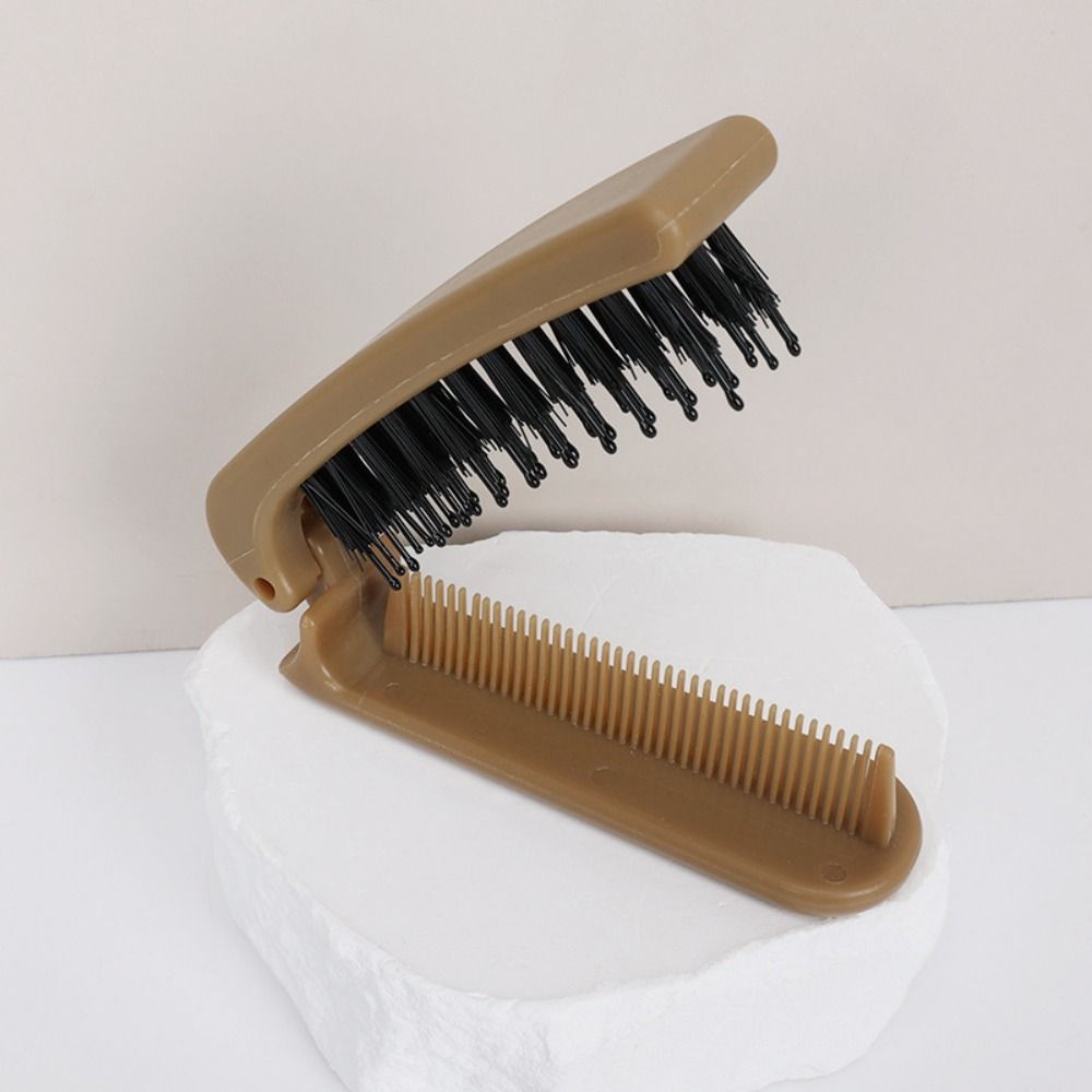 Fashion 2-in-1 Foldable Comb Anti Static Straight Curly Dual Purpose Hair Comb Fluffy Comb Hairdressing Tool