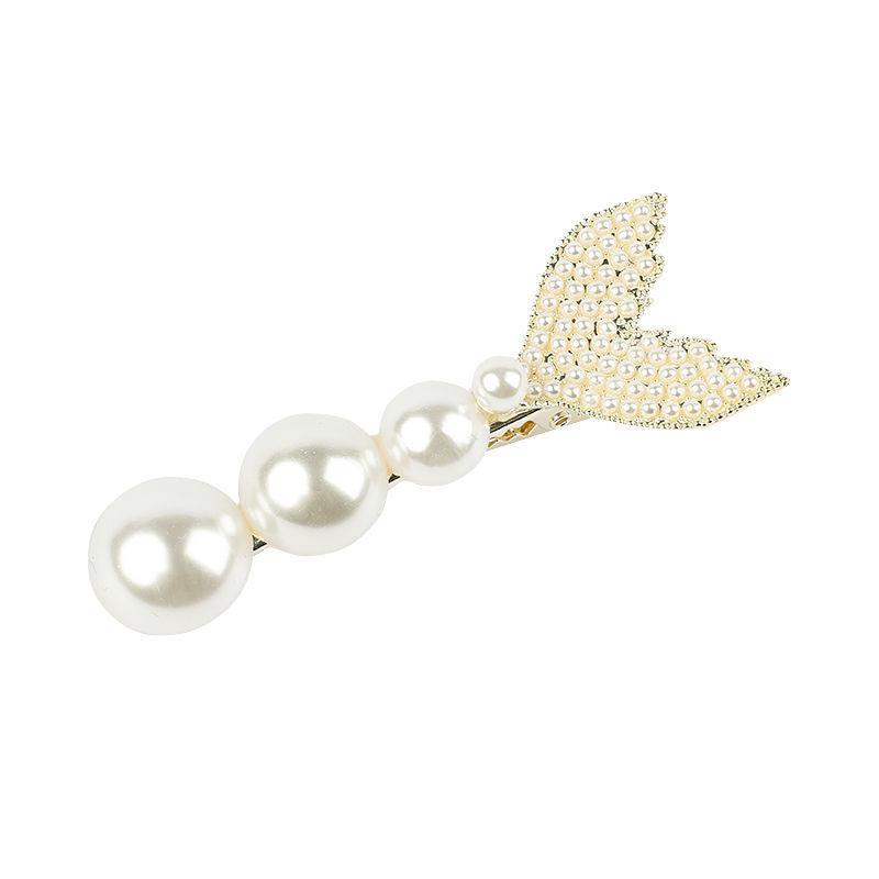Fashionable Pearl Fishtail Hair Clip for Girls
