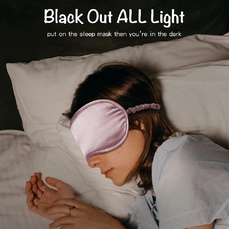 1/2pcs Silk Sleep Masks Double-Sided Breathable Eye Covers for Nighttime Travel Flights Naps Comfortable Blackout Eye Mask Set