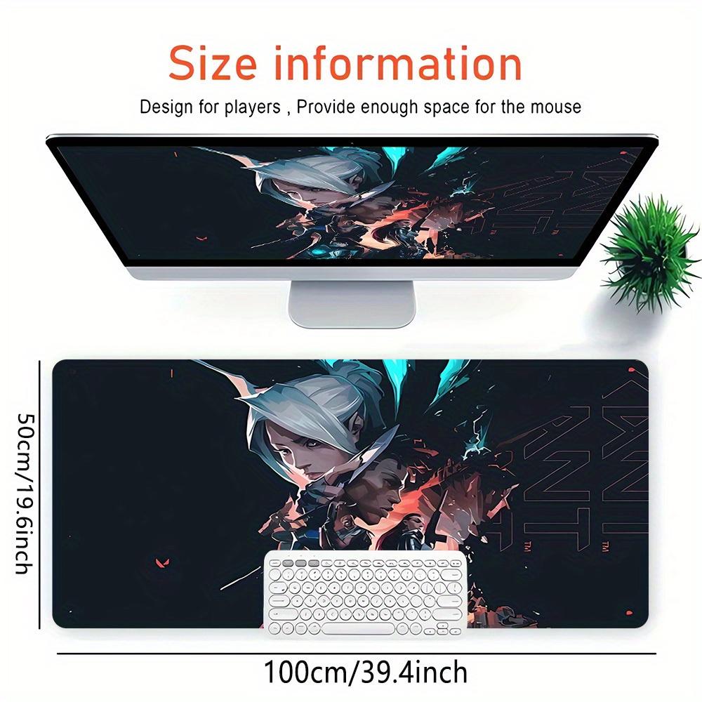 1pc Large Gaming Mouse Pad, UV Reactive Non-Slip Desk Mat, Washable PolyesterCyberpunk, Stealth, TeamworkComputer Pad with Vibrant Game Mach