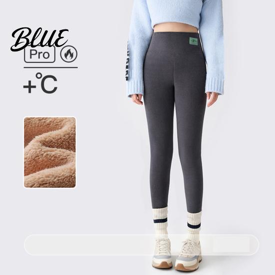 Cold Weather Resistant Leggings Winter High-Waisted Slim Cut Warm Lambswool Fabric Lining Bottom Pants Resistance Women Slimming Effect