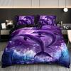 3Pcs Ocean Love Romantic Dolphin Print Duvet Cover Set 1 Duvet Cover + 2 Pillowcases Without Pillow Inserts Home Decor