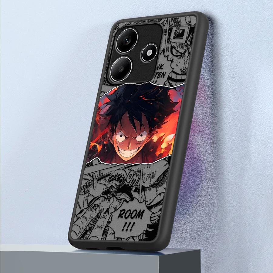 Funda Back Phone Cover Case for Xiaomi Redmi Note 14 13C 9S 12 10 A4 14C 11 13 Pro Plus One Piece Anime Luffy