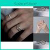 Elegant Korean Style Open Adjustable 925 Silver Ring For Unisex Fashion Statement