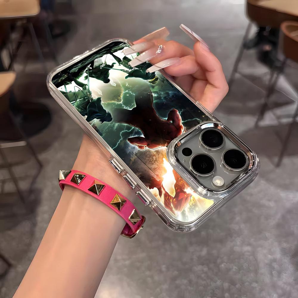 A-ATTACK ON T-TITAN Phone Case For IPhone 17 Air 16 15 14 13 12 11 Pro Pro Max Plus Transparent Soft Cover