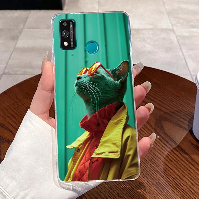 Jelly Casing For Honor 9X Lite 9XLite Capa Coque Clear Silicone Soft TPU Back Cover Cute Cat Rabbit Heart Protective Case Fundas