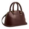 Coach SATCHEL Lara 22 Zipper Closure Silver Hardware Cow Leather Handbag Small Women's Maple Color