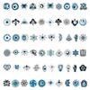 Evil Eye Waterproof Stickers - 60 Sheets for Phone, Water Bottle, Computer, Suitcase