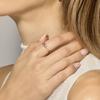 Bague - LUXENTER - Tazel - Zircone multicolore - Or 18 carats - 4,5 mm