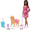 Barbie Malibu Doll Walk with the Clean Puppy Set Doll + Toy Puppy That Walks and "does Its Business", Barbie Doll