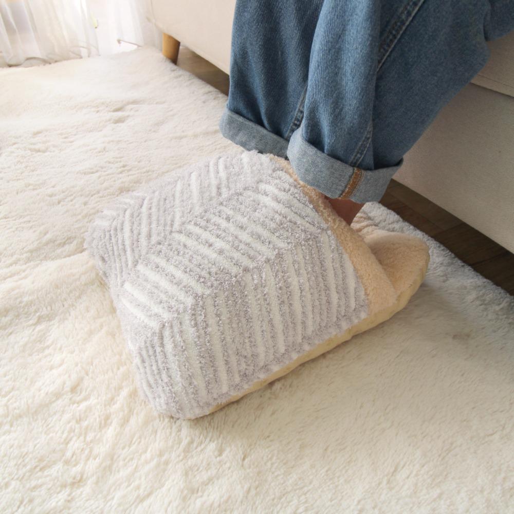 Creative Soft Foot Warming Mat Insulation Comfortable Warm Feet Shoes Not Charging Double Feet Foot Warmer Home Office