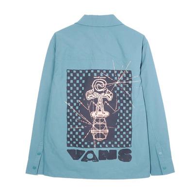 Polo Casual Printed Long Sleeve Shirt Men Shirts Sky-Blue VN000GNPBDX1