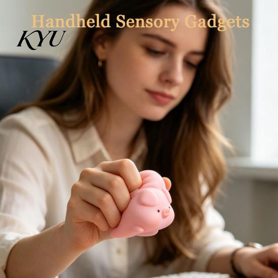 Handheld Sensory Gadgets Animal Stress Relief Squeeze Toy, Slow Rising Pig Toy Soft Office Desk Dog Fidget for Kids Adults Toys