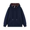 Men's Patchwork Top Loose Zipper Cardigan Jacket