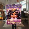 1PC Custom Name Glittery  Night Patterned Flannel Blanket Suitable For All Seasons for Home Decor Warmth and Comfort Gifts Holiday Present_lx