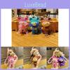 Creative Gradient Yarn Bear Resin Keychain Adorable Cartoon Style For Couples