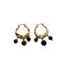 Hammer Gold Ring Geometric Bead String Fringed Earrings Earrings Light Luxury Fashion Exquisite Niche Personality Unique Atmosphere Earrings