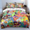 Colorful Cartoon Bird Illustration Printed Duvet Cover Set1 Duvet Cover+2 Pillowcasemulti Size Bedroom Bedding Decor