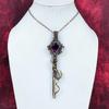 Purple Fire Labradorite Pendant Copper Wire Wrapped Gemstone Pendant Key Pendant Copper Jewelry Handmade Pendant Gifts for Her Wire Jewelry