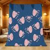 Cartoon Fish Flannel Blanket: Warm, Lightweight & Skin-Friendly Soft Throw for Home, Couch Naps, Window Seat, Perfect for Christmas & Halloween