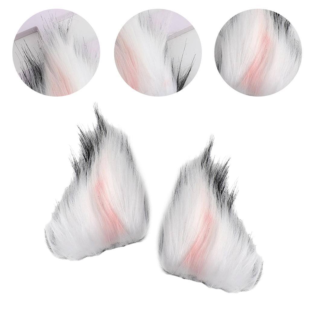 Simulation Beast Ear Hairclip for Cosplay Party Costume Hair Clips Halloween Headdress Women Role Play Maid Headwear