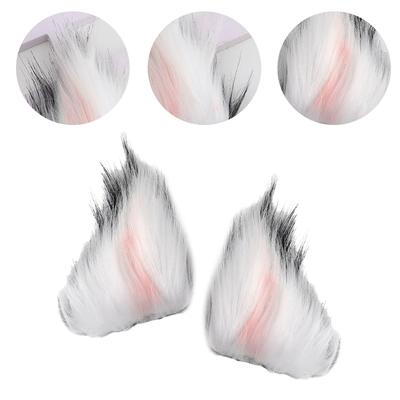 Furry Plush Cat Ear Hairpins for Women Lolita Hair Clip Cosplay Costume Headpiece Role Play Party Girl Hair Accessories