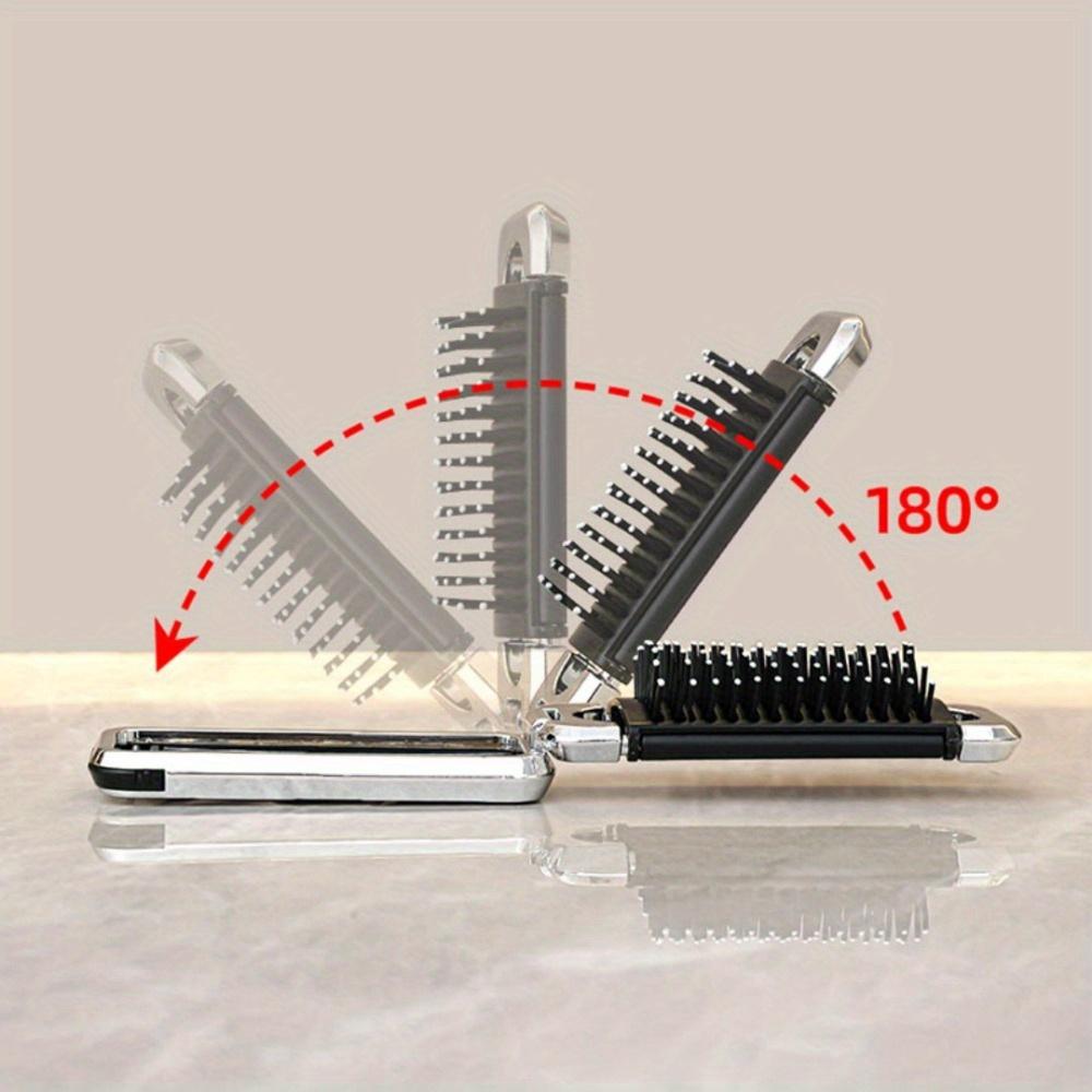 High Cranial Hair Fluffy Air Cushion Comb, Foldable with Small Mirror, Portable for Travel and Daily Commuting